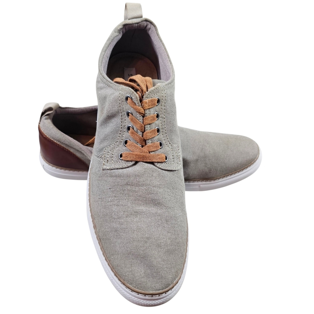 Steve Madden Gateway Men's Canvas and Leather Tennis Shoes In 13